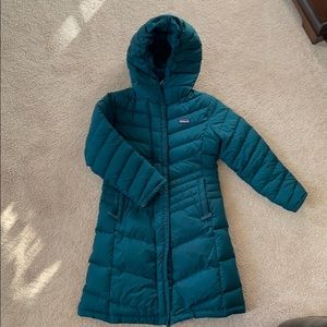 Girls long down coat